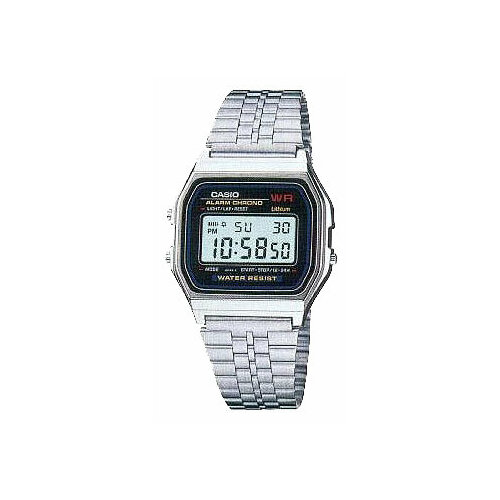 Наручные часы CASIO A-159WA-1, белый, серебряный (серый/черный/серебристый/белый)