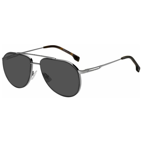 Солнцезащитные очки BOSS, серебряный (серый/бежевый/серебристый) - изображение №1