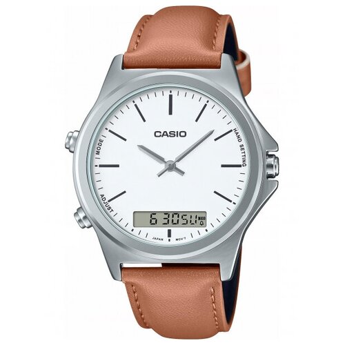 Наручные часы CASIO Collection Наручные часы Casio MTP-VC01L-7EUDF, коричневый, серебряный (коричневый/серебристый/белый)