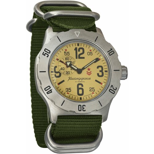 Наручные часы Восток Командирские Мужские наручные часы Восток Командирские 350749, зеленый, серебряный (зеленый/серебристый)