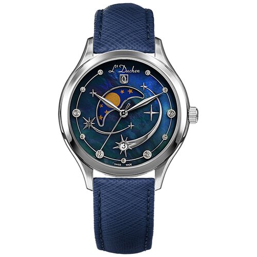 Наручные часы L'Duchen Часы L"Duchen D 837, синий, белый (синий/белый)