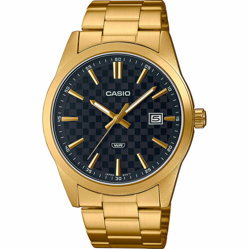Наручные часы CASIO Collection Часы Casio MTP-VD03G-1A, черный, золотой (черный/золотистый) - изображение №1