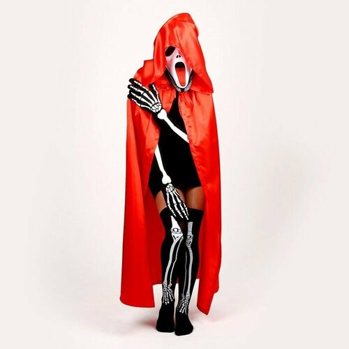 Карнавальный костюм "Хэллоуин красный", плащ 120 см, маска, гольфы, перчатки / 9754688 - изображение №1