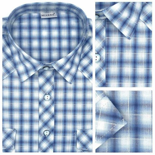 Рубашка Mixers, голубой (голубой/белый) - изображение №1