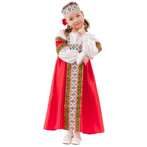Русский народный костюм для девочки "Марьюшка" (9480) 110 см (мультиколор)
