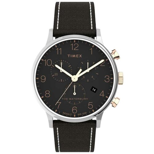 Наручные часы TIMEX Наручные часы Timex TW2T71500VN, коричневый, черный (черный/коричневый)