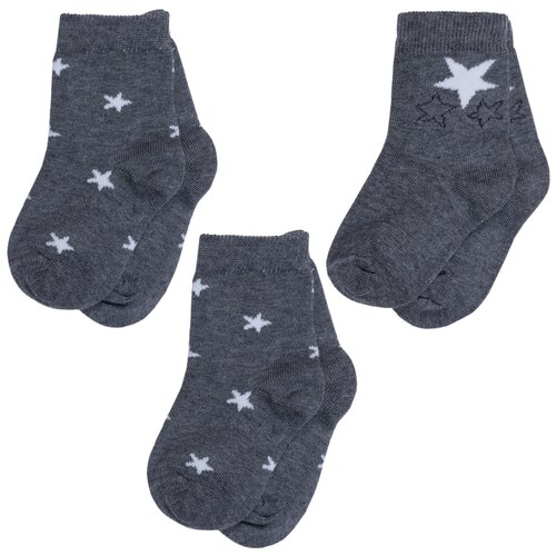 Носки RuSocks, 3 пары, серый (серый/темно-серый) - изображение №1