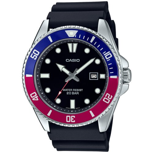 Наручные часы CASIO Collection Наручные часы Casio Collection MDV-107-1A3, черный, серебряный (серый/черный/синий/красный/серебристый/белый)