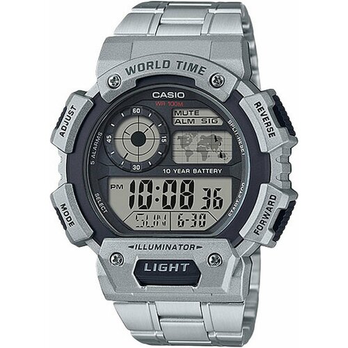Наручные часы CASIO Collection Men Часы наручные Casio AE-1400WHD-1A, серебряный, серый (серый/черный/серебристый)