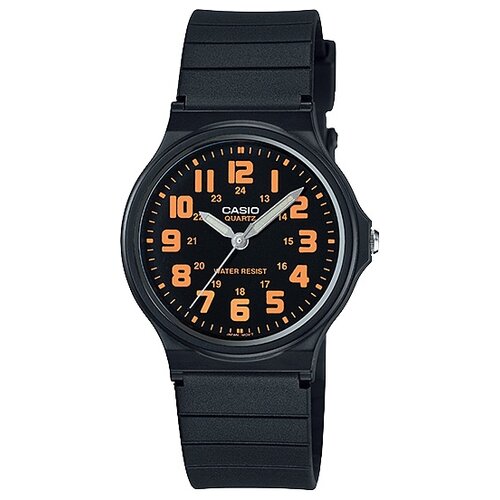 Наручные часы CASIO Analog MQ-71-4B, черный, оранжевый (черный/оранжевый)