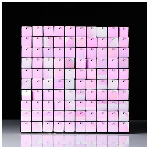 Панель с пайетками для фотозоны 30*30см розовая (розовый)
