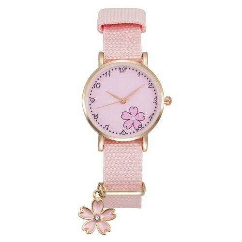 Наручные часы Часы наручные женские "Цветочек", розовые, мультиколор (мультицвет) - изображение №1