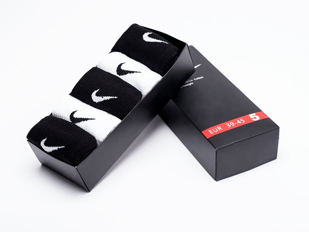 Носки длинные Nike - 5 пар (разноцветный) - изображение №1