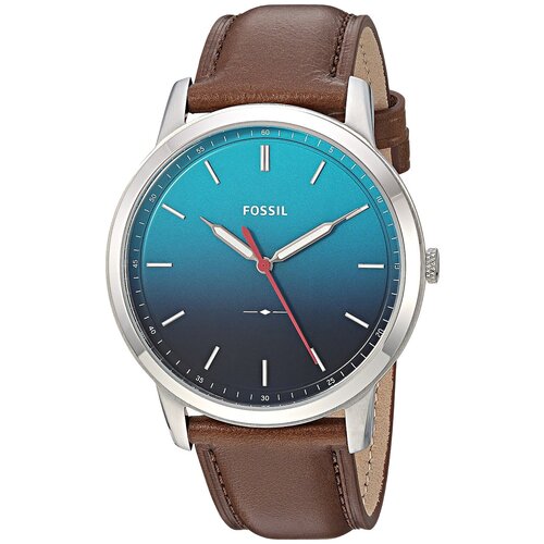 Наручные часы FOSSIL Minimalist FS5440, серебряный, голубой (голубой/серебристый/серебряный)