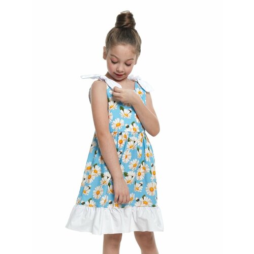 Платье Mini Maxi, хлопок, флористический принт, мультиколор