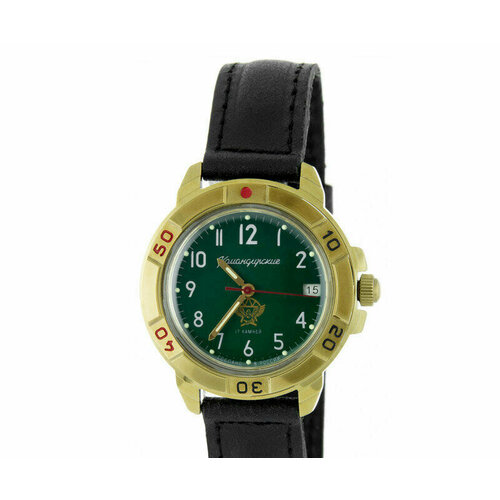 Наручные часы Восток Командирские Восток 43922Б, зеленый, золотой (зеленый/черный/золотистый) - изображение №1