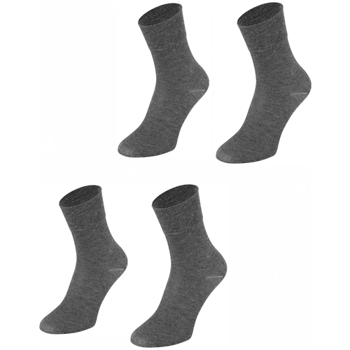 Носки Larma Socks, 2 пары, серый (серый/серый меланж) - изображение №1