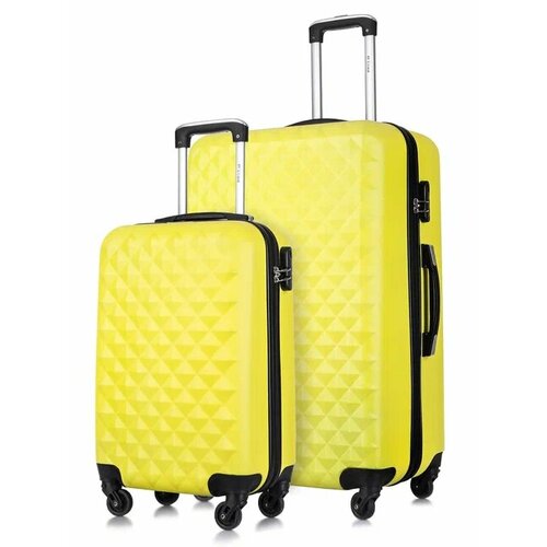 Комплект чемоданов L'case Phatthaya, 2 шт., 115 л, желтый