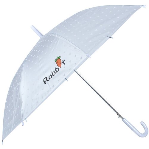 Зонт-трость ЭВРИКА подарки и удивительные вещи, полуавтомат, белый
