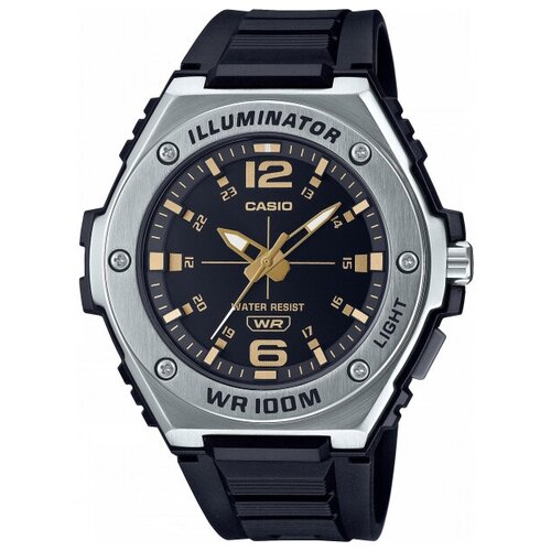Наручные часы CASIO Наручные часы Casio MWA-100H-1A2VEF, бежевый, серебряный (черный/бежевый/серебристый)