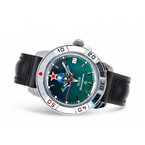 Наручные часы Восток Командирские 431021, черный, зеленый (черный/зеленый)