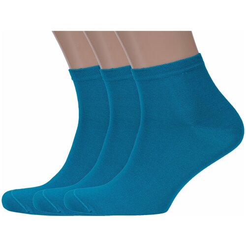 Носки RuSocks, 3 пары, бирюзовый