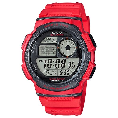 Наручные часы CASIO Collection AE-1000W-4A, черный, серый (серый/черный/красный)