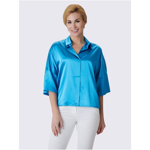 Блуза  Арт-Деко, бирюзовый - изображение №1