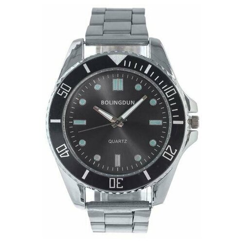 Наручные часы BOLINGDUN Часы наручные мужские "Bolingdun", d=4.5 см, хром, черный (черный/хром)