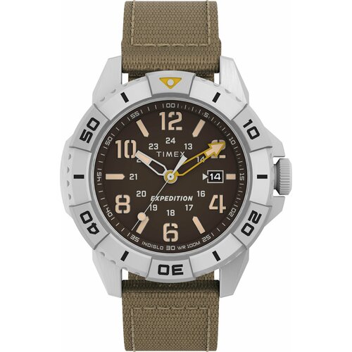 Наручные часы TIMEX Часы наручные мужские Timex TW2V62400, кварцевый, 43 мм, серебряный (серебристый/серебряный)