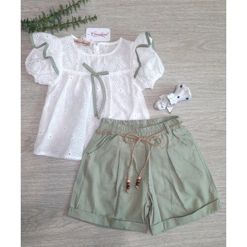 Комплект одежды Cocoland, зеленый (зеленый/белый-зелёный)