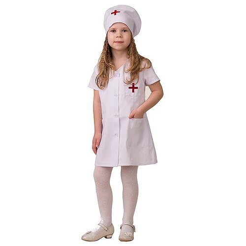 Батик Карнавальный костюм Медсестра, рост 110 см 5706-110-56 (белый)