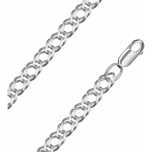 Цепь Krastsvetmet цепь из серебра НЦ22-076-3 диаметром проволоки 1 р.50, серебро, 925 проба, родирование, длина 50 см., средний вес 20.93 гр., серебряный (серебристый)