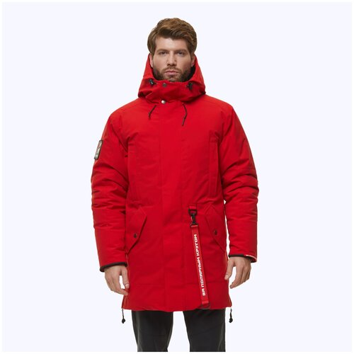 Куртка BASK Vorgol V2, силуэт прямой, светоотражающие элементы, внутренние карманы, карманы, несъемный капюшон, регулируемый капюшон, водонепроницаемая, красный