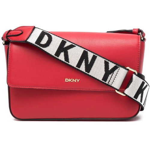Сумка  кросс-боди DKNY повседневная, натуральная кожа, розовый