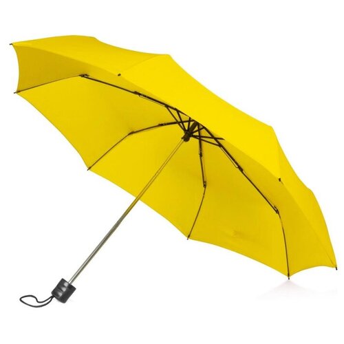 Зонт Noname, механика, 3 сложения, купол 97 см., желтый - изображение №1