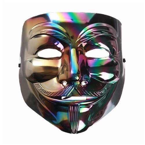 Карнавальная маска «Гай Фокс» (черный/мультицвет) - изображение №1