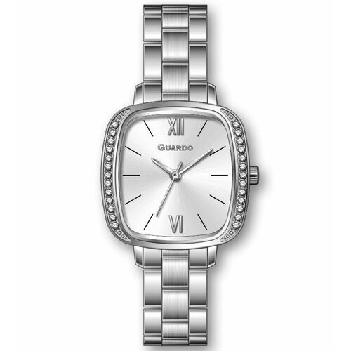 Наручные часы Guardo Наручные часы Guardo Premium 12720-1, серебряный, белый (серебристый/белый)