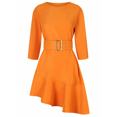 Платье Стильновъ, серый (серый/оранжевый/серо-голубой) - изображение №1