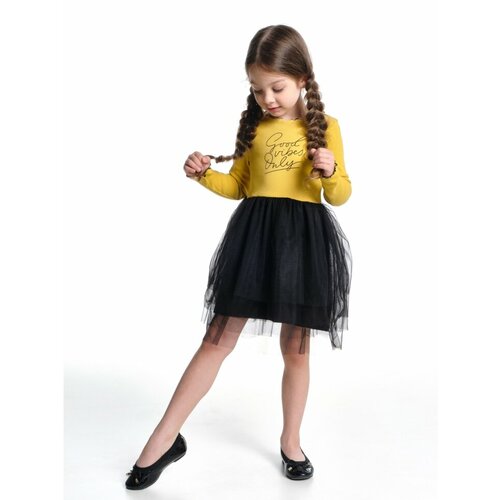 Платье Mini Maxi, хлопок, трикотаж, розовый, синий (черный/синий/розовый/желтый) - изображение №1