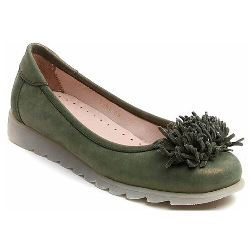 Туфли лодочки  Milana, натуральная кожа, полнота F, зеленый - изображение №1