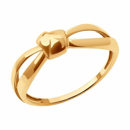 Кольцо Diamant, красное золото, 585 проба - изображение №1