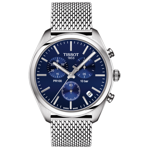 Наручные часы TISSOT T-Classic T101.417.11.041.00, синий, серебряный (синий/серебристый)
