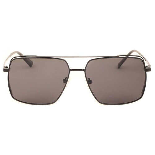 Солнцезащитные очки Kaizi, прямоугольные, оправа: металл, для мужчин, серый (серый/металлик)