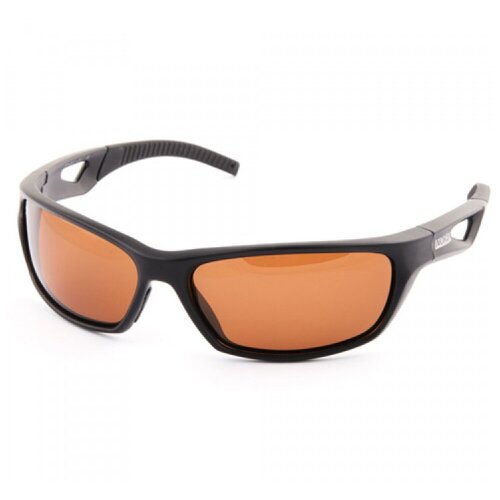 Солнцезащитные очки NORFIN, авиаторы, спортивные, поляризационные, черный (черный/коричневый) - изображение №1