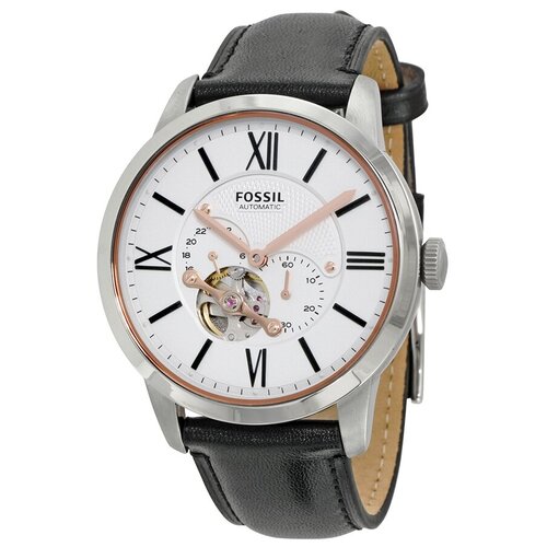 Наручные часы FOSSIL Townsman ME3104, серебряный, белый (серебристый/белый/стальной)
