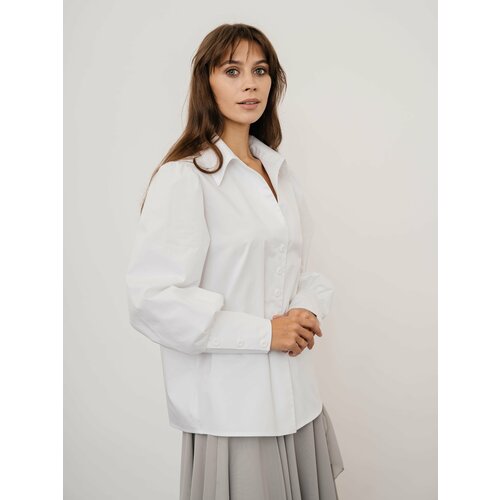 Рубашка  Модный Дом Виктории Тишиной, белый - изображение №1