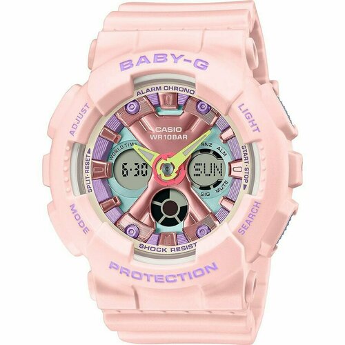 Наручные часы CASIO Baby-G Часы наручные CASIO BA-130PM-4A Гарантия 2 года, розовый