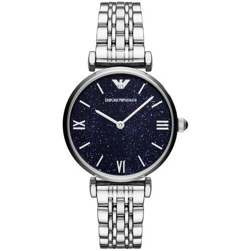 Наручные часы EMPORIO ARMANI Gianni T-Bar AR11091, серебряный, синий (черный/синий/серебристый/синий-серебристый)