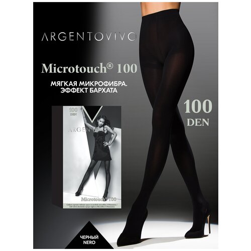 Колготки  Argentovivo Microtouch, 100 den, черный - изображение №1